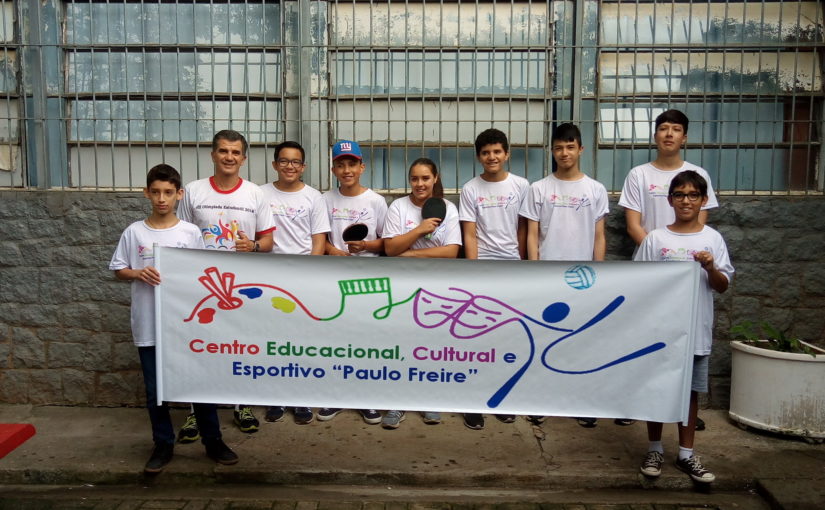 Equipe de Tênis de Mesa do Centro Educacional Paulo Freire participa de Torneio Regional