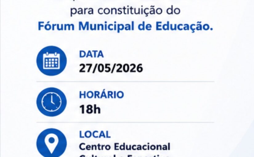 Audiência Pública –  Fórum Municipal de Educação de Capão Bonito